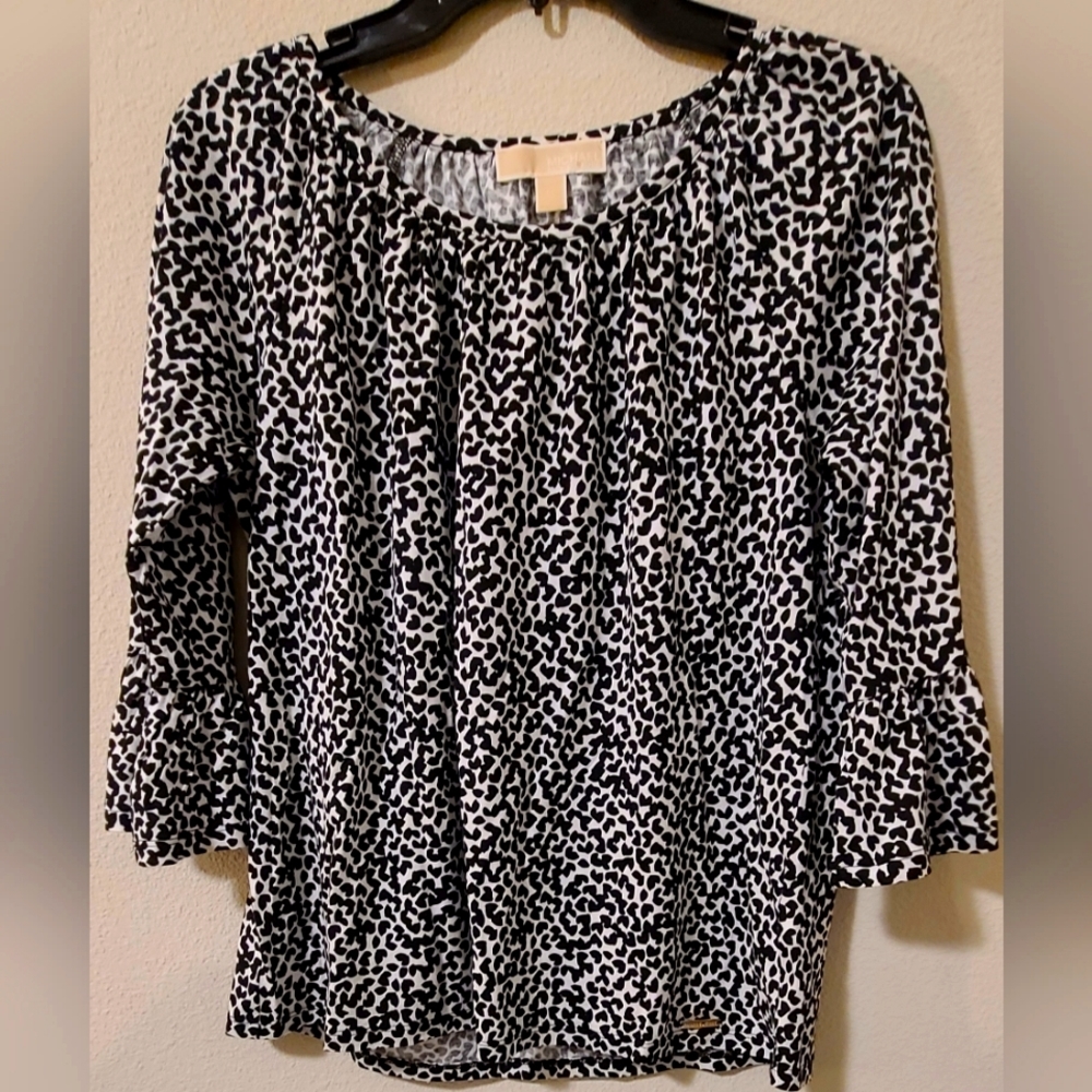 Michael Kors Women's Leopard Print Blouse